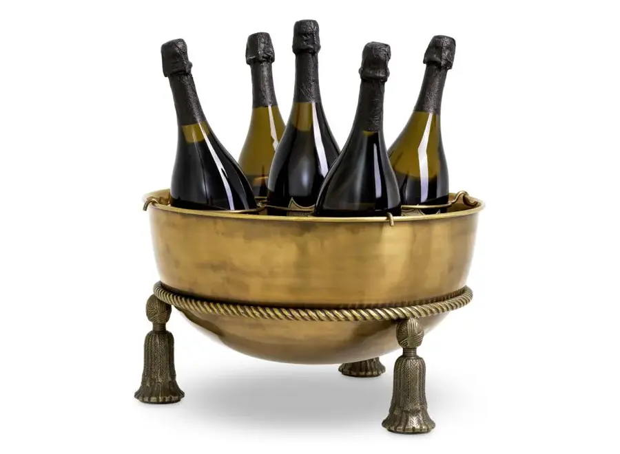 Champagnerkühler 'Tassel' - Vintage brass