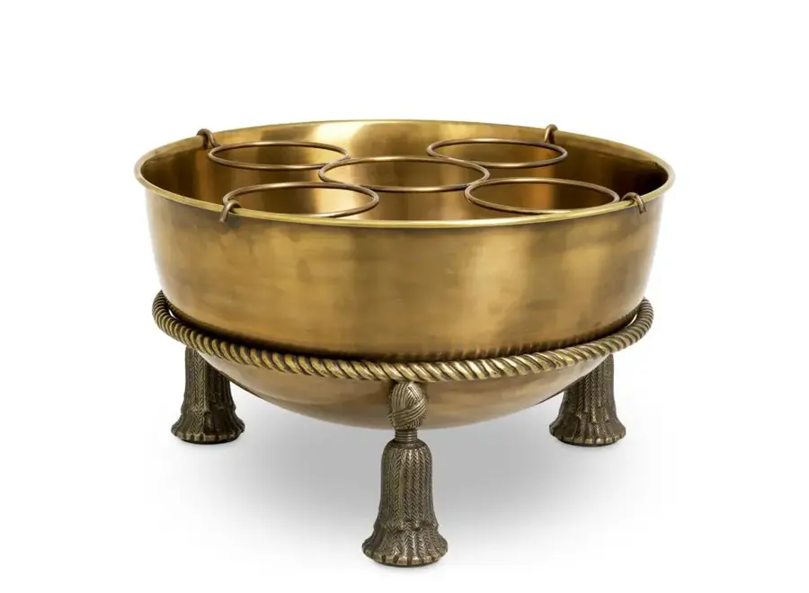 Champagnekoeler 'Tassel' - Vintage brass