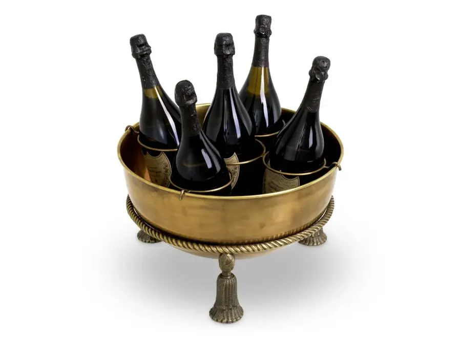 Champagnekoeler 'Tassel' - Vintage brass