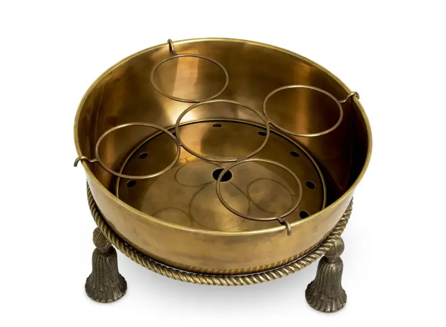 Champagne cooler 'Tassel' - Vintage brass