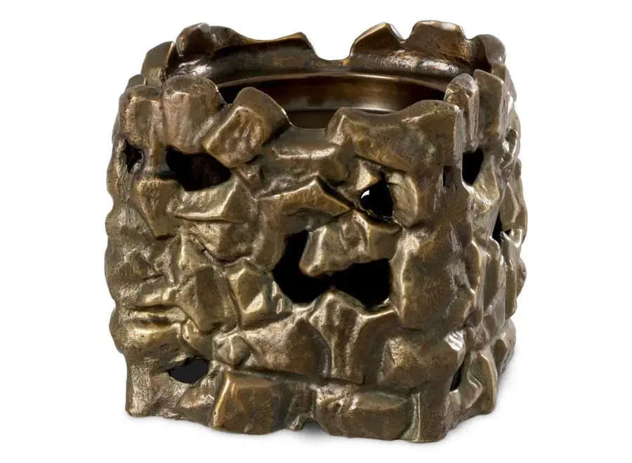 Candle holder 'Siracusa' - S - Vintage Brass Finish