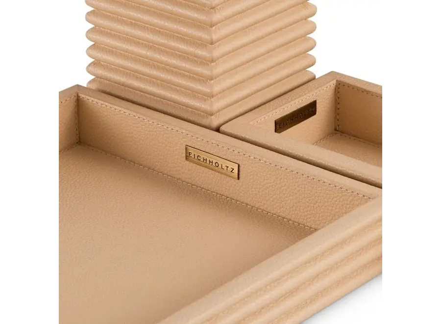 Schreibtisch-Set 'Elvane' - Set of 3 - Tan