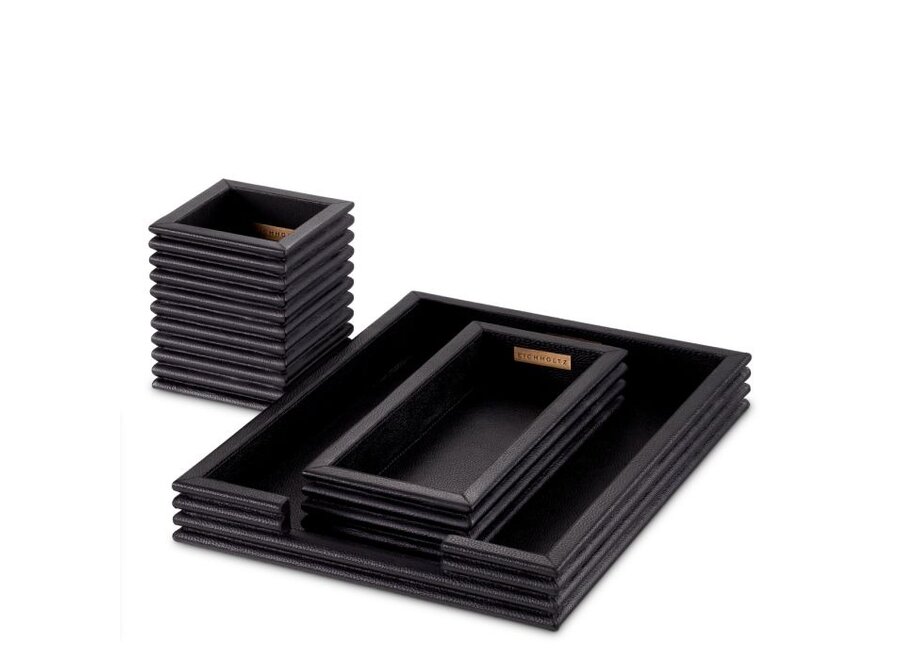 Schreibtisch-Set 'Elvane' - Set of 3 - Black