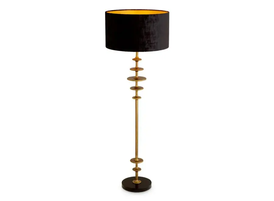Vloerlamp 'Rosetti' - Vintage Brass Finish
