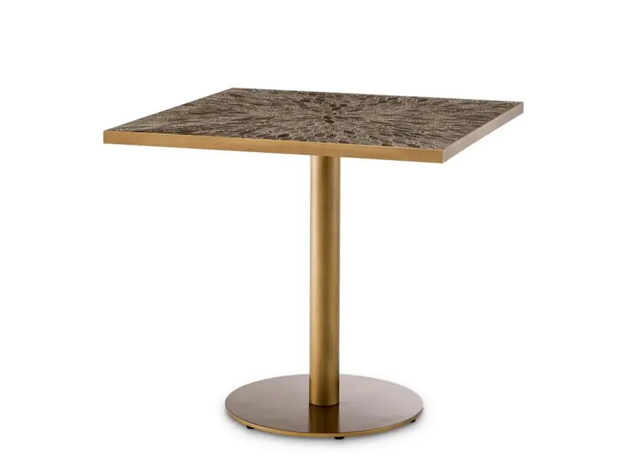 Eettafel Declan - Square - Antique Brass Finish
