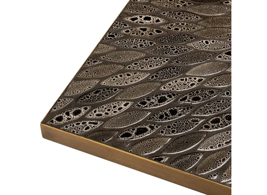 Dining table 'Declan' - Square - Antique Brass Finish