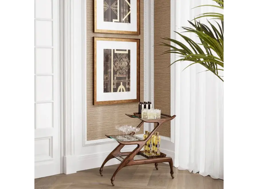 Trolley 'Manzo' - Double - Classic Brown Finish