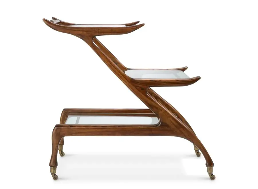 Trolley 'Manzo' - Double - Classic Brown Finish