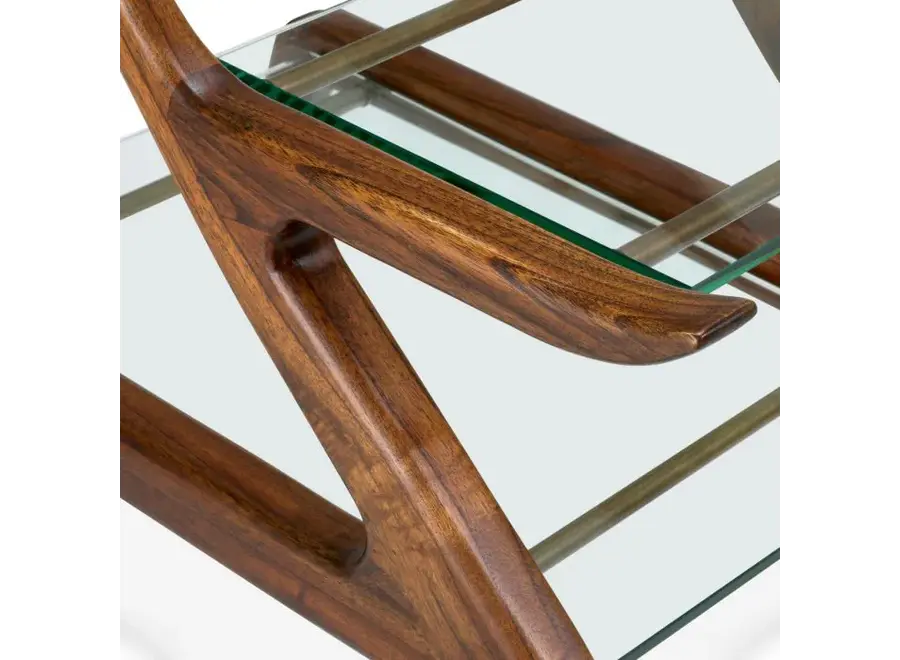 Trolley 'Manzo' - Double - Classic Brown Finish