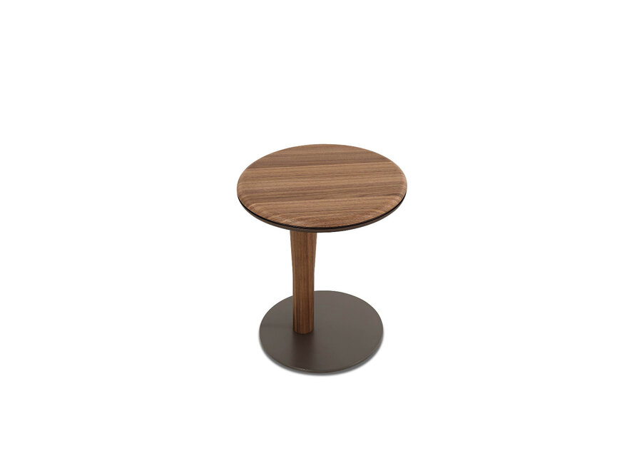Bijzettafel 'Zen' - Walnut/Pearl Brown