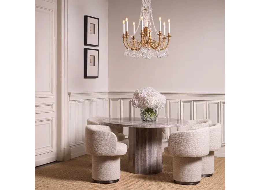 Chaise de salle à manger 'Marly' - Jacquard Beige