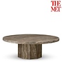 Table basse 'Florence' - Silver travertine