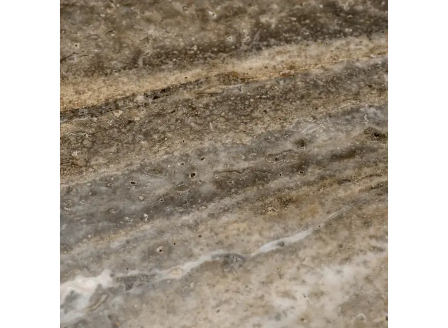 Table basse 'Florence' - Silver travertine
