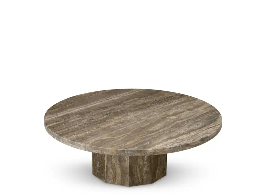Table basse 'Florence' - Silver travertine