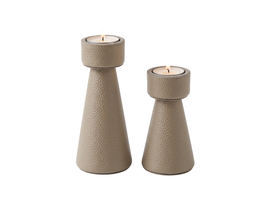 Porte-bougies Emily - Taupe - set of 2