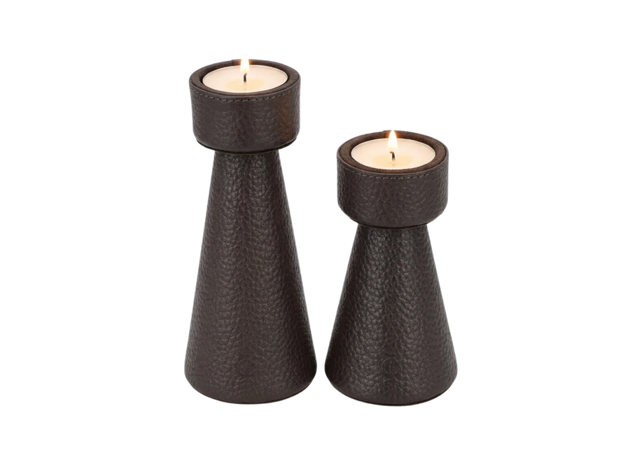 Candle holder Emily - Brown- Set of 2