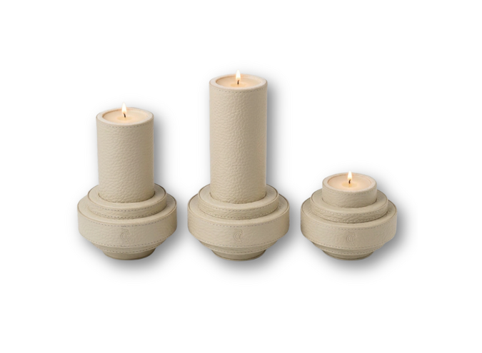 Kerzenständer Ellen - Beige - Set of 3