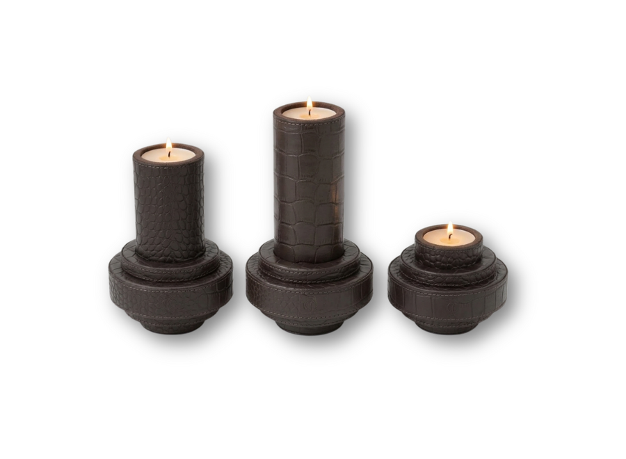 Kerzenständer Cate - Brown - set of 3
