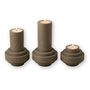 Porte-bougies Cate - Taupe - set of 3