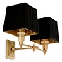 Wandlampe 'Lexington' - Double - Black/Brass