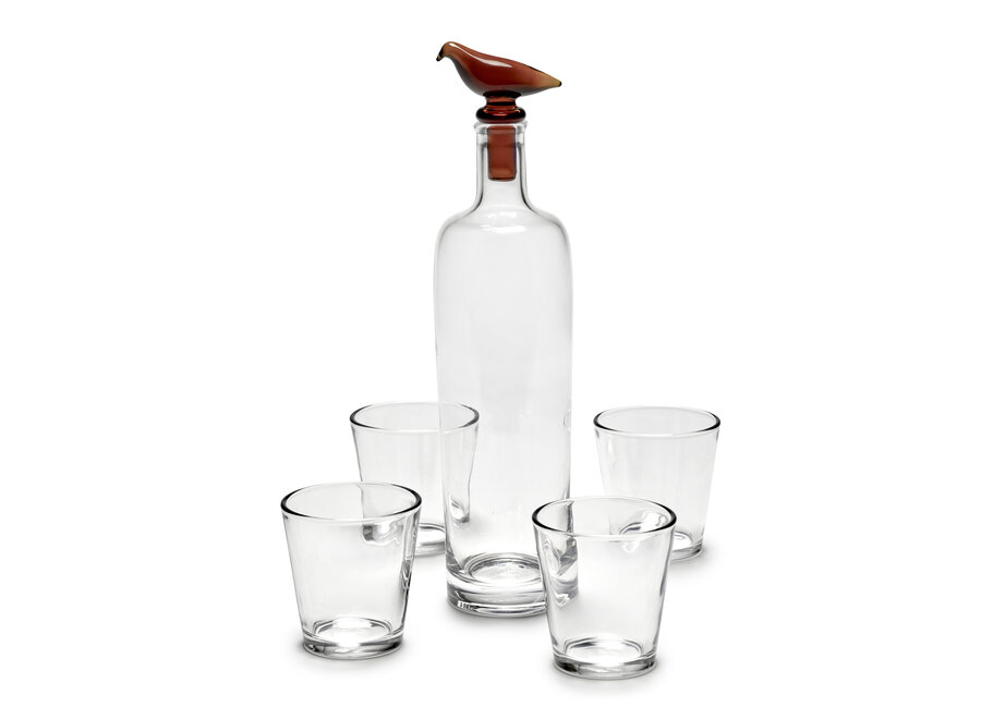 Kelly Wearstler - Perch karaf Transparant + stopper Amber