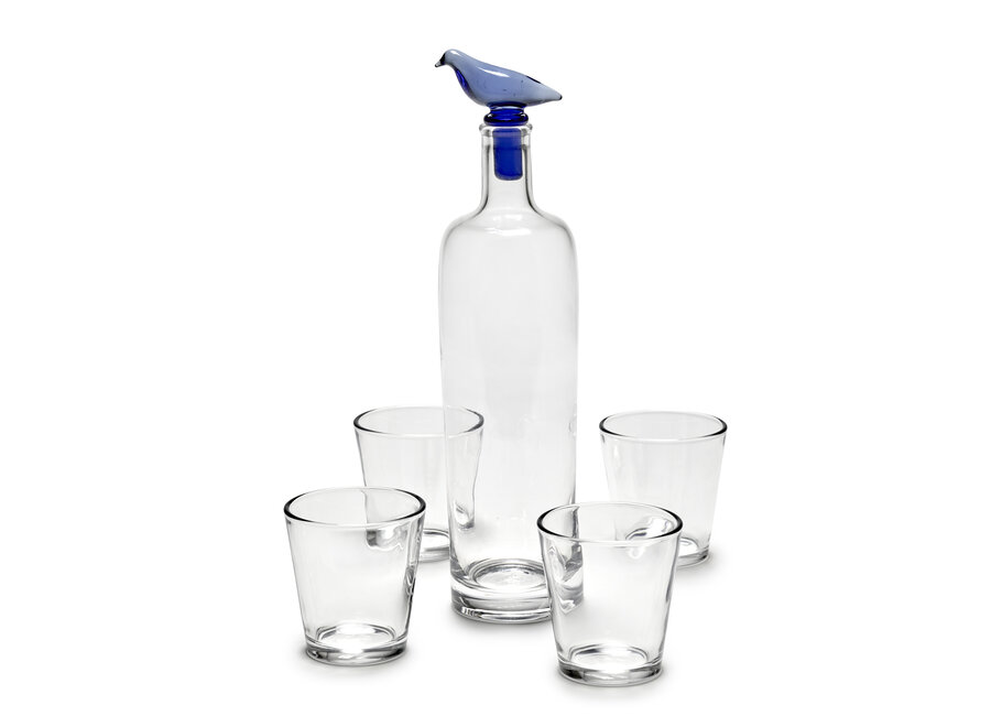 Kelly Wearstler - Perch carafe Transparant + stopper Blue