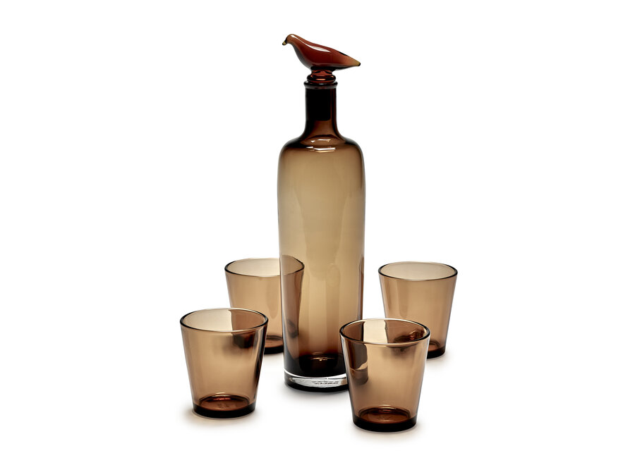 Kelly Wearstler - Perch karaf Amber + stopper Amber