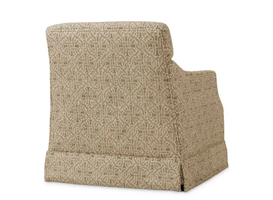 Fauteuil pivotant 'Madison' - Frieze jacquard beige