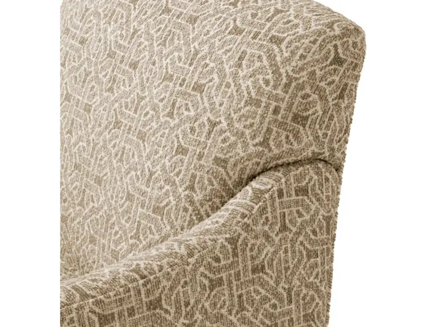 Fauteuil pivotant 'Madison' - Frieze jacquard beige
