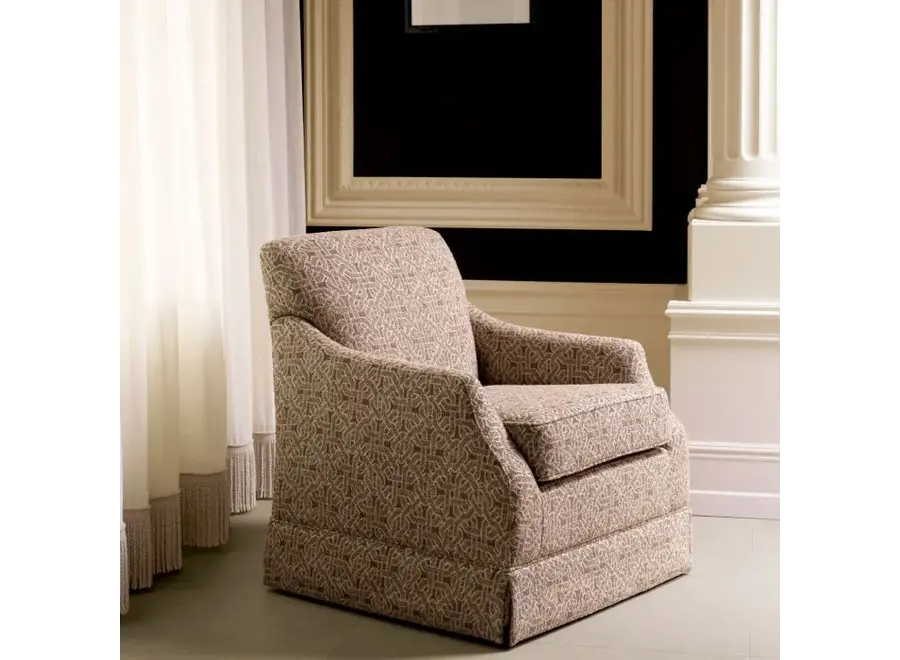 Fauteuil pivotant 'Madison' - Frieze jacquard beige