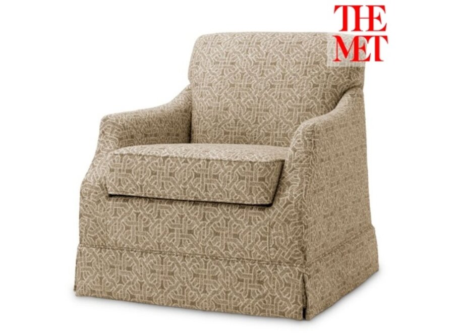 Fauteuil pivotant Madison - Frieze jacquard beige