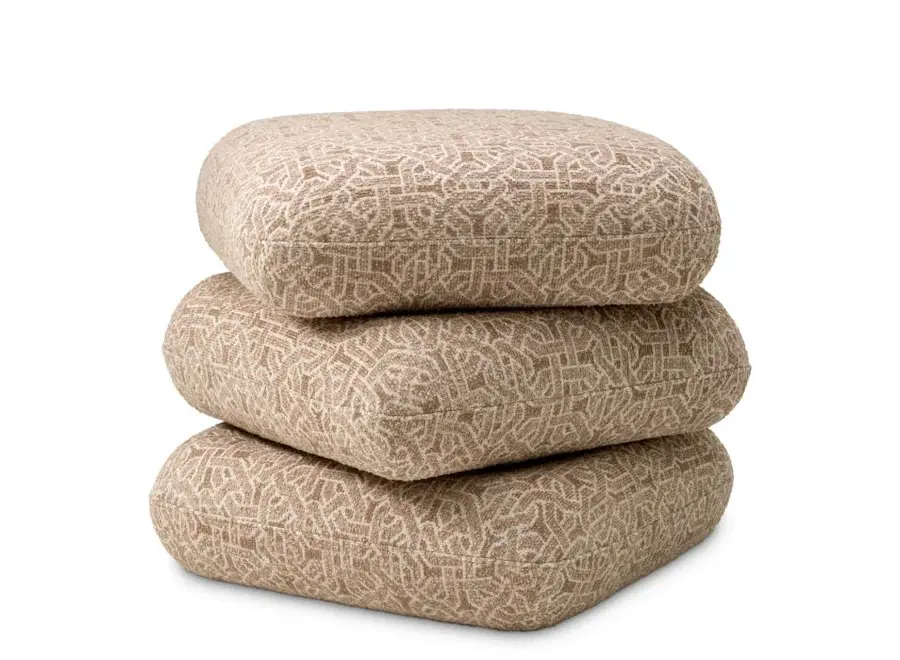 Hocker 'Greenwich' - Jacquard Beige