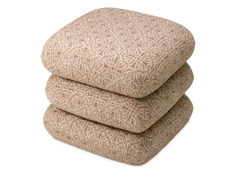 Hocker 'Greenwich' - Jacquard Beige