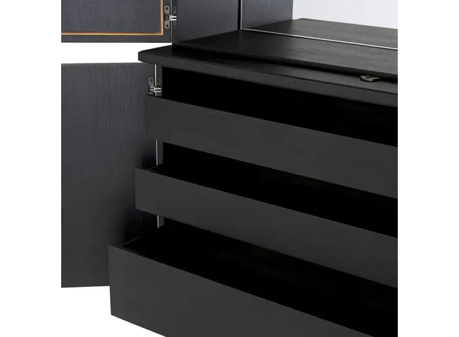 Bar Cabinet 'Kellam' - Black Finish