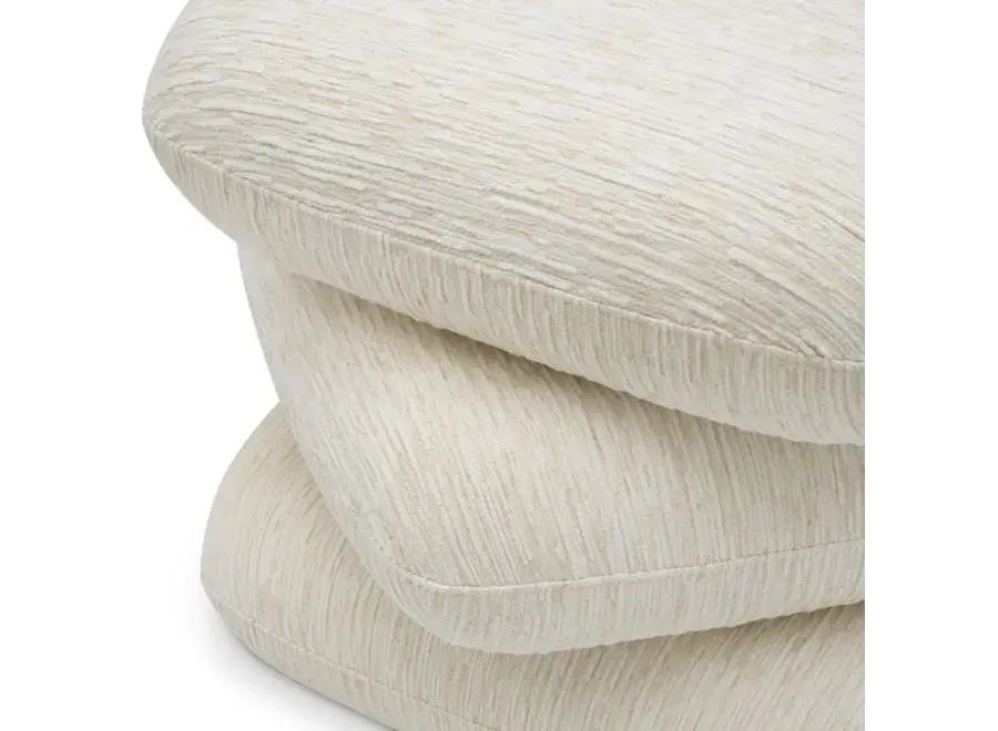 Tabouret 'Greenwich' - Jacquard Off-white