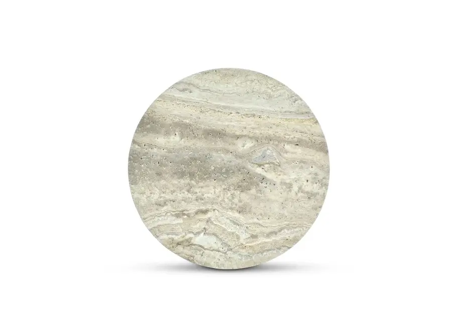 Side Table Mizu - Silver Travertine