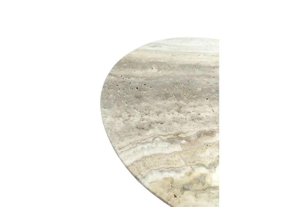Side Table Mizu - Silver Travertine