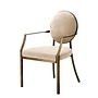 Eetkamerstoel 'Scribe' with arm - Greige velvet