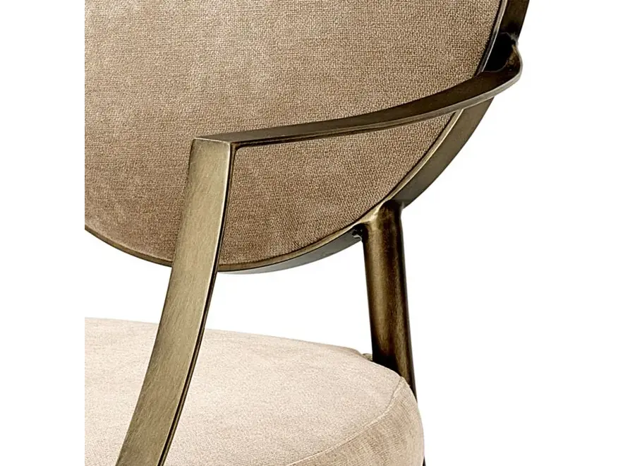 Eetkamerstoel 'Scribe' with arm - Greige velvet