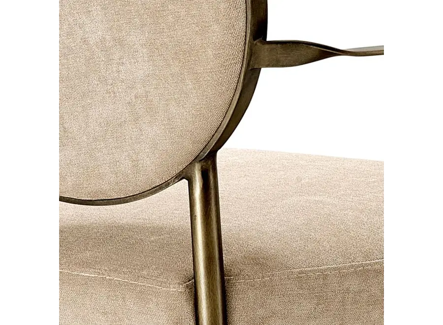 Eetkamerstoel 'Scribe' with arm - Greige velvet