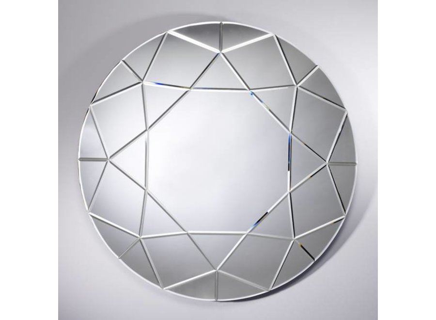 Large round mirror 'Round Diamond' 90 cm