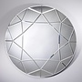 Großer runder Spiegel 'Round Diamond' Durchmesser 90 cm