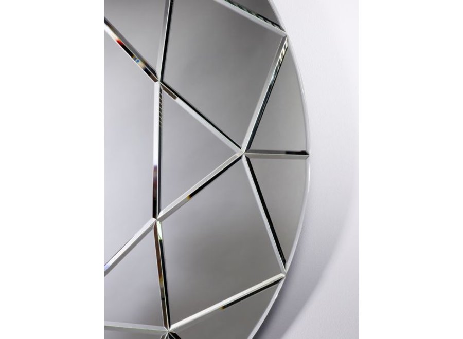 Großer runder Spiegel 'Round Diamond' Durchmesser 90 cm - Wilhelmina Designs