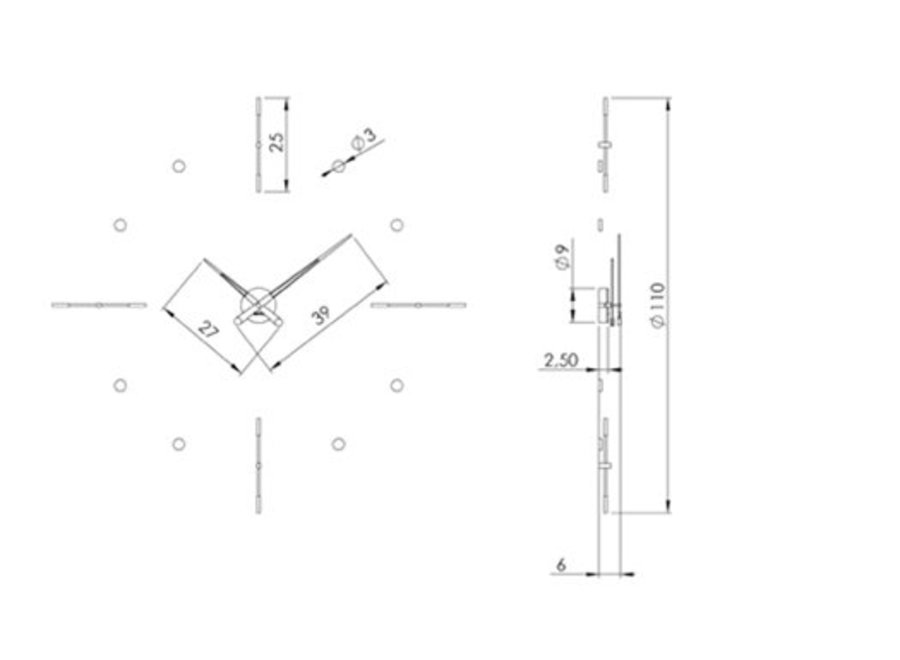 Design Clock 'Mixto'