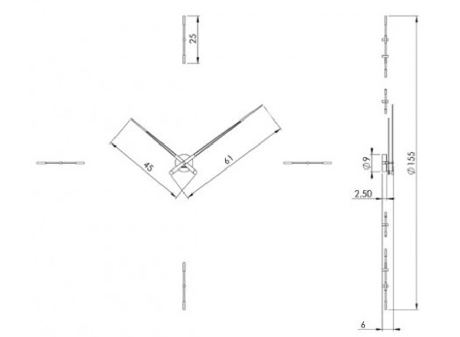 Design Clock 'Mixto'