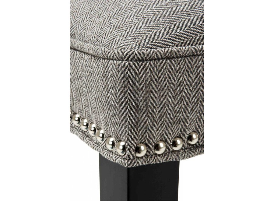 Dining chair 'Bermuda' - Herringbone brown grey