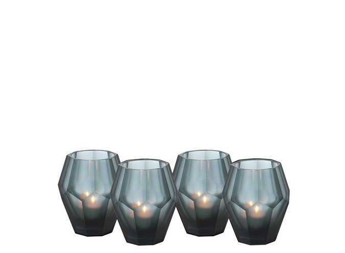 Tealight holders - Okhto blue 'S'