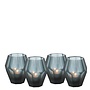 Tealight holders - Okhto bleu 'S' set of 4