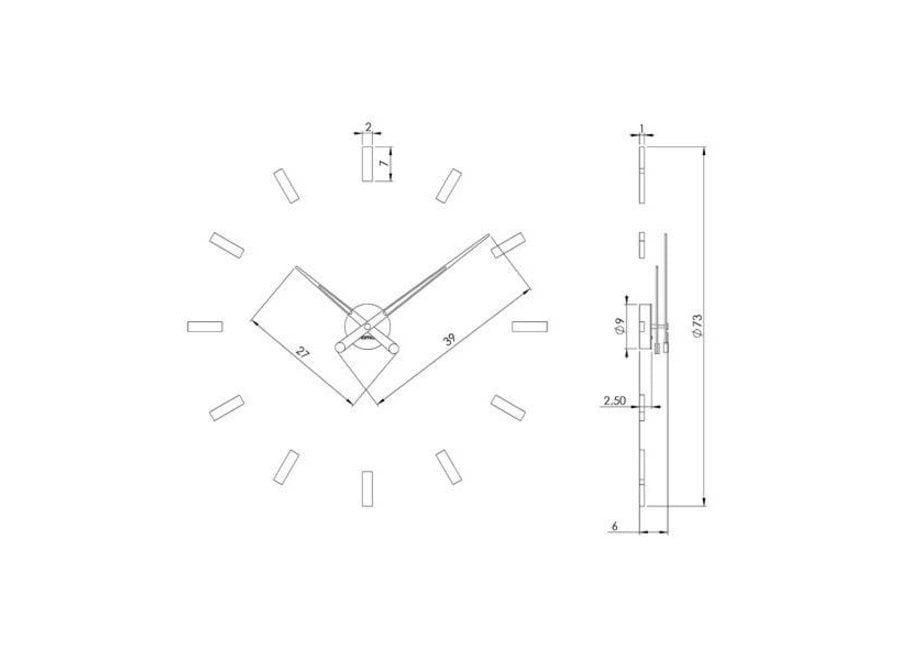 Design Wandklok 'Tacón' i 74cm