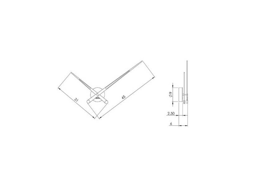 Design klok 'Axioma' 74cm